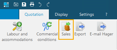 hagercad Sales summary ribbon menu button