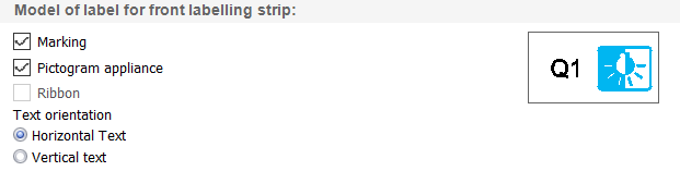 hagercad label strip settings - front label strip options