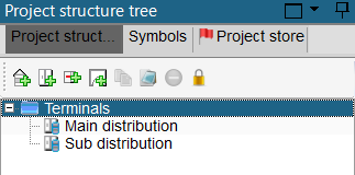 hagercad main and sub distribution in project tree
