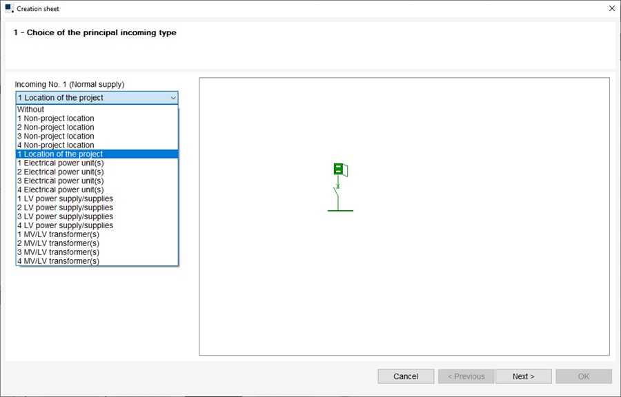 hagercad selecting a project location supply in diagrams