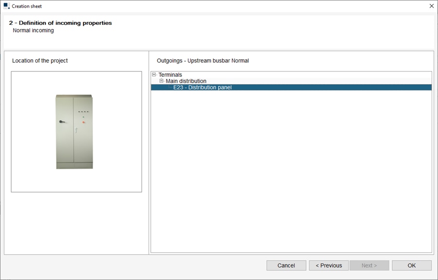 hagercad selecting incoming supply using a project location in diagrams