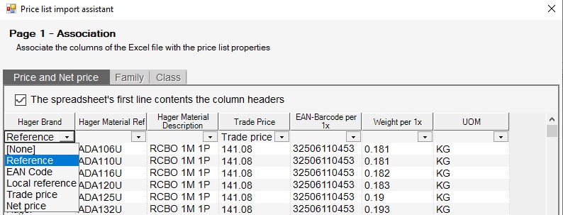 hagercad price list import assistant 1