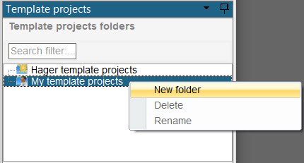 hagercad creating a new project template folder