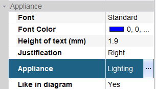 hagercad label appliance options