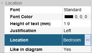 hagercad label location options