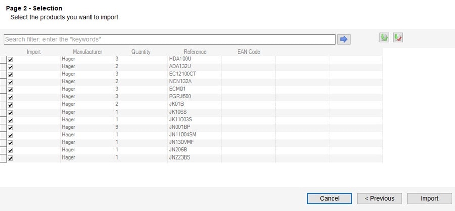 hagercad materials import assistant page 2