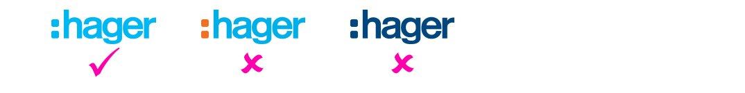 Hager logo colourways