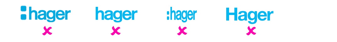Using Hager logo in the correct form